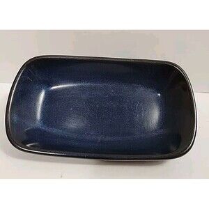 Varick Pottery Cobalt Blue Speckled 819 Trinket Dish Plate Tray